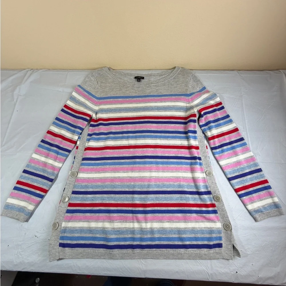 Talbots Multicolor Striped Crew Neck Sweater‎